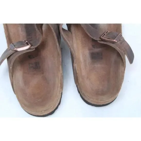 Birkenstock Gizeh Sandals Shoes LEATHER Women's Shoes Thongs Flip Flops 37 / 6 - Picture 4 of 16